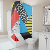 Rideaux De Douche Géométrie moderne : Style Abstrait sans couture (En situation)