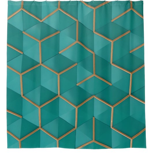 Rideaux De Douche géométrique (Devant)