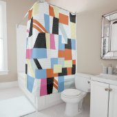 Rideaux De Douche Géométrique créative : conception Motif de longueu (En situation)