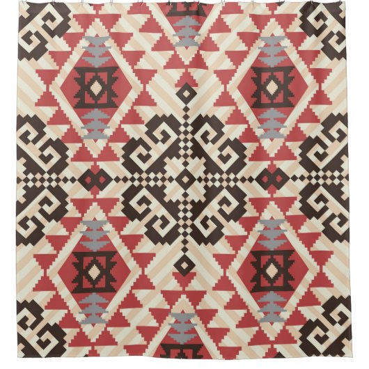 Rideaux De Douche Géométrique ethnique : Abstrait sans fil (Devant)