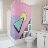 Rideaux De Douche Géométrique postmoderne : composition Abstraite (En situation)