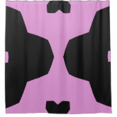 Rideaux De Douche Géométrique rose noir (Devant)