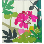 Rideaux De Douche Geraniums fleuris Gras Floriste moderne (Devant)