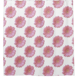 Rideaux De Douche Gerbera marguerite rose pâle