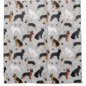 Rideaux De Douche German Shepherd Bones and Paws (Devant)