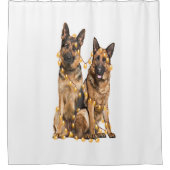Rideaux De Douche German Shepherd Lights Heart Christmas Santa Xmas (Devant)
