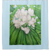 Rideaux De Douche Gingembre blanc hawaïen (Devant)