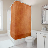 Rideaux De Douche Gingembre rustique lisse cuir naturel (En situation)