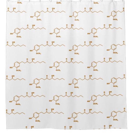 Rideaux De Douche Gingerol Molecule formule chimique (Devant)