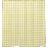 Rideaux De Douche Gingham jaune pâle et blanc (Devant)