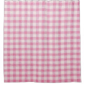 Rideaux De Douche Gingham Rose Bébé (Devant)