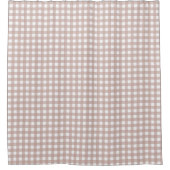 Rideaux De Douche Gingham rose et blanc (Devant)
