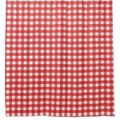 Rideaux De Douche Gingham rouge et blanc (Devant)