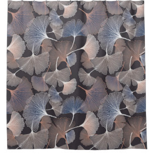 Rideaux De Douche Ginkgo feuilles : élégant motif naturel.