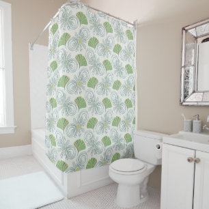Rideaux De Douche Ginkgo moderne du milieu du siècle