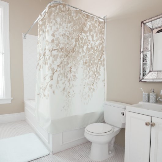 Rideaux De Douche Ginkgo Rêve Feuille 6 #nature #art (En situation)