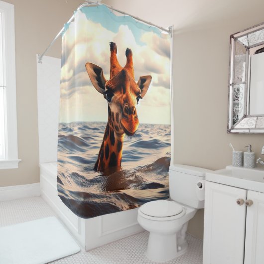 Rideaux De Douche Giraffe perdue (En situation)