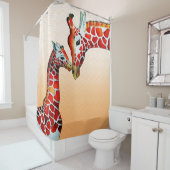 Rideaux De Douche Giraffes (En situation)