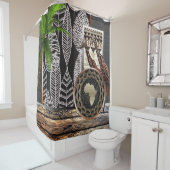 Rideaux De Douche Giraffes africaines (En situation)