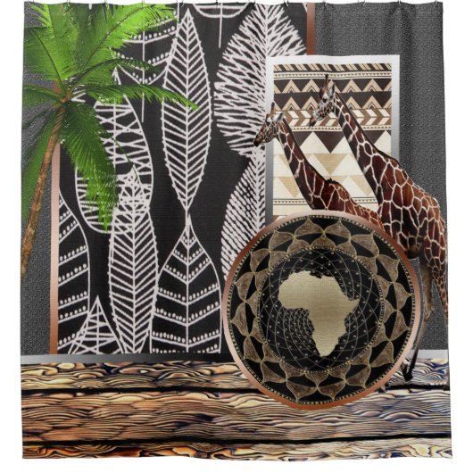 Rideaux De Douche Giraffes africaines (Devant)