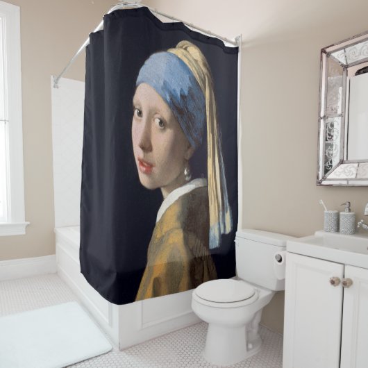 Rideaux De Douche Girl with a Pearl Earring (En situation)
