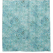 Rideaux De Douche Girly Aqua Blue Glitzy Parties scintillant Emprein (Devant)
