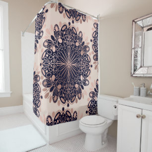 Rideaux De Douche Girly Boho Rose Gold Blush