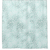 Rideaux De Douche Girly Glam Mint Empreinte de léopard (Devant)