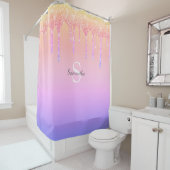 Rideaux De Douche Girly Rainbow Parties scintillant Drivers Sparkle  (En situation)