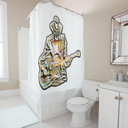 Rideaux De Douche Gitarren Blues Mann - Sentez-le (En situation)