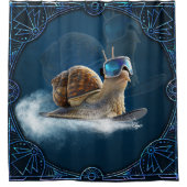 Rideaux De Douche Glacière que le reste, l'escargot de snowboard. (Devant)