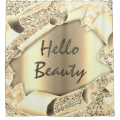 Rideaux De Douche Glam 3D Frame Gold SPARK HELLO Girly (Devant)
