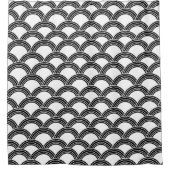 Rideaux De Douche Glam noir et blanc japonais #1 (Devant)