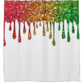 Rideaux De Douche Glam Rasta Rainbow Parties scintillant Drivers Whi (Devant)