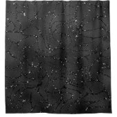 Rideaux De Douche Glamour noir monochromatique brillance texture (Devant)