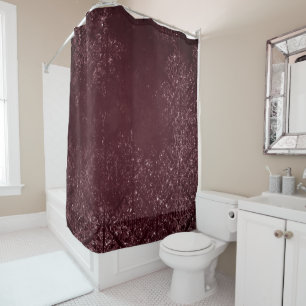Rideaux De Douche Glimmery Wine Grunge Sangria Bordeaux Damask