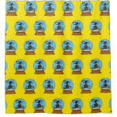 Rideaux De Douche Globe des neiges avec chant Blackbird (Devant)