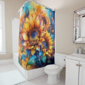 Rideaux De Douche Gloire de Tournesol (En situation)