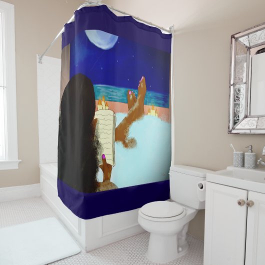 Rideaux De Douche Glossy Poster (En situation)