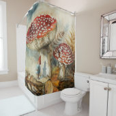 Rideaux De Douche gnome aquarelle (En situation)