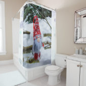 Rideaux De Douche Gnome des neiges 04 (En situation)