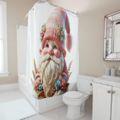 Rideaux De Douche Gnome en fleurs (En situation)
