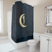 Rideaux De Douche Gold Fairy Moon Night Sky (En situation)