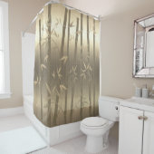 Rideaux De Douche Gold Look Bamboo Plante Nature (En situation)