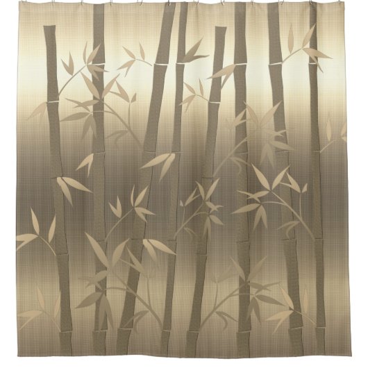 Rideaux De Douche Gold Look Bamboo Plante Nature (Devant)