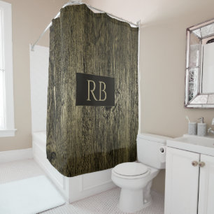 Rideaux De Douche Gold Luxury Wood Grain