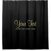 Rideaux De Douche Gold Nom du texte Moderne Elegant Modèle Noir (Devant)