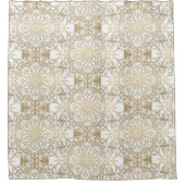 Rideaux De Douche Gold & White Mandala Elegant Chic Modern Glam (Devant)