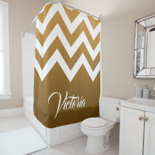 Rideaux De Douche Golden Chevrons