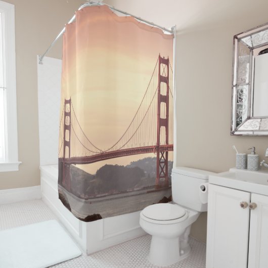 Rideaux De Douche Golden Gate Bridge San Francisco Californie (En situation)